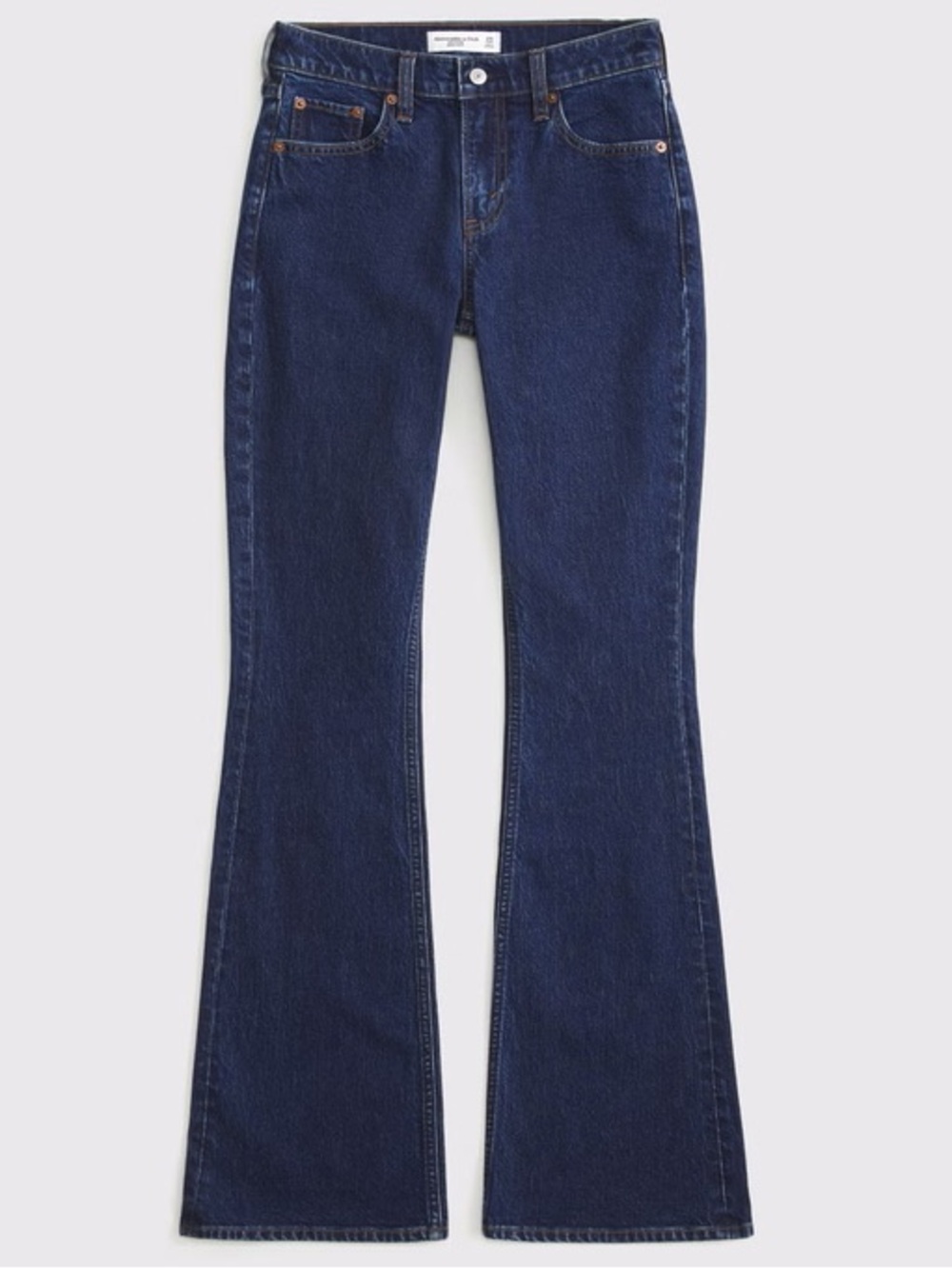 Abercrombie & Fitch Mid Rise Boot Cut Jeans Dark Wash